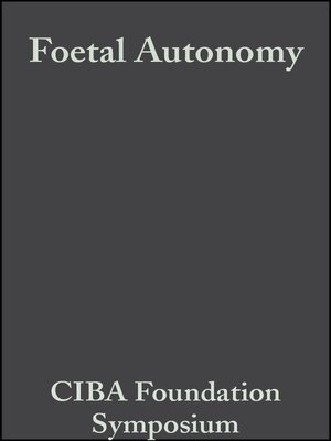 cover image of Foetal Autonomy